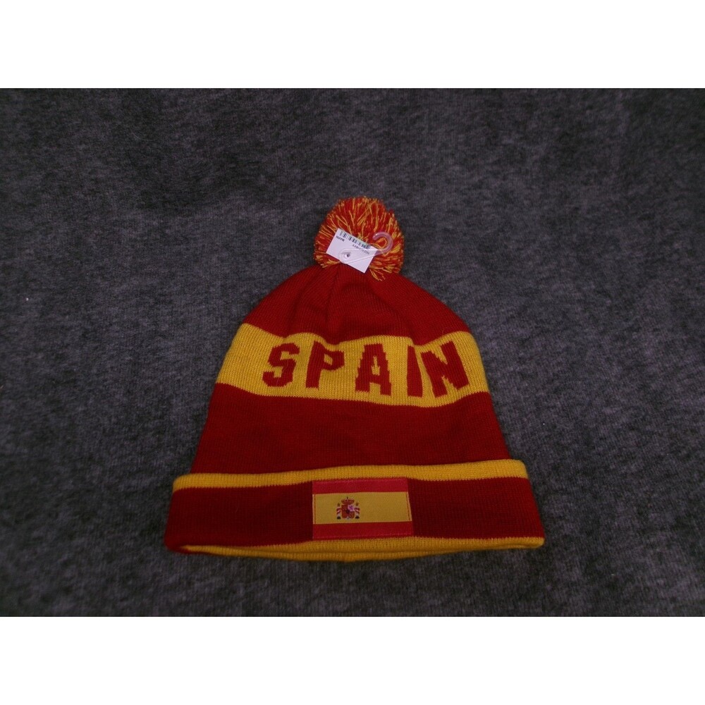 Spain Hat Cap Beanie Adult Red Yellow Soccer World Cup Flag Mad Engine